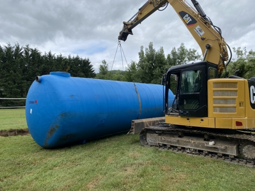 Assainissement d'un camping à Vézac. 