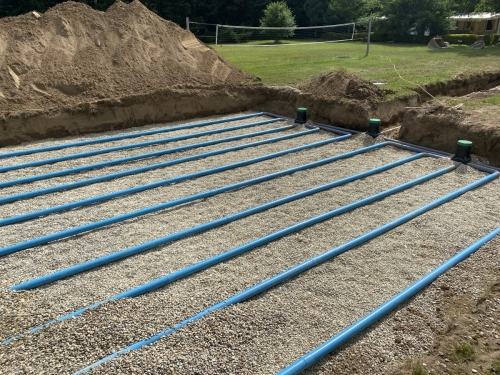 Assainissement d'un camping à Vézac. 