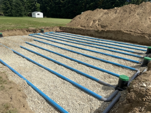 Assainissement d'un camping à Vézac. 