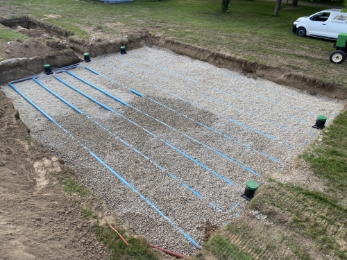 Assainissement d'un camping à Vézac. 