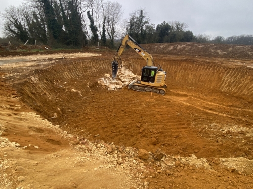 Création d'un bassin de rétention d'eau pluviale